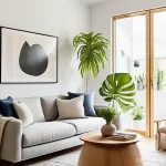 Home 17 공간디자인 견적 산출 방법 - **Prompt 1: Cozy, Budget-Friendly Living Room with Biophilic Touches**
"A bright and inviting mo...