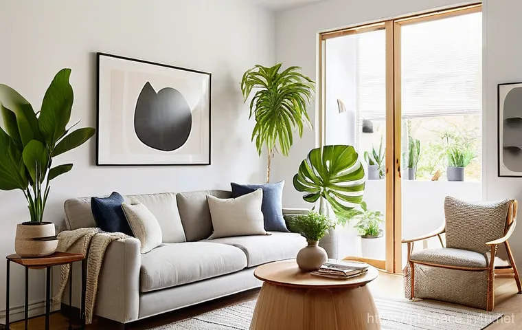 공간디자인 견적 산출 방법 - **Prompt 1: Cozy, Budget-Friendly Living Room with Biophilic Touches**
"A bright and inviting mo...